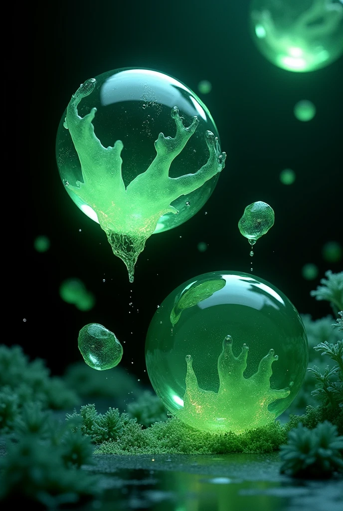 Generate an image with natural gelatins from Star laboratories with a black and green background
