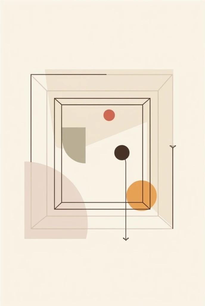 Minimalist Abstract Art with Geometric Shapes for Frame