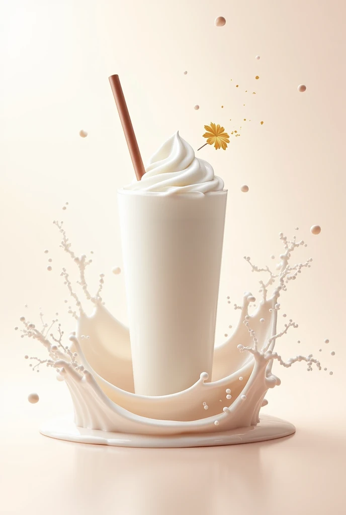 COCONUT SHAKE, 8K, VECTOR, WHITE COLOR, PLAIN BACKGROUND, DYNAMIC, ADVERTISEMENT USE, MOTION