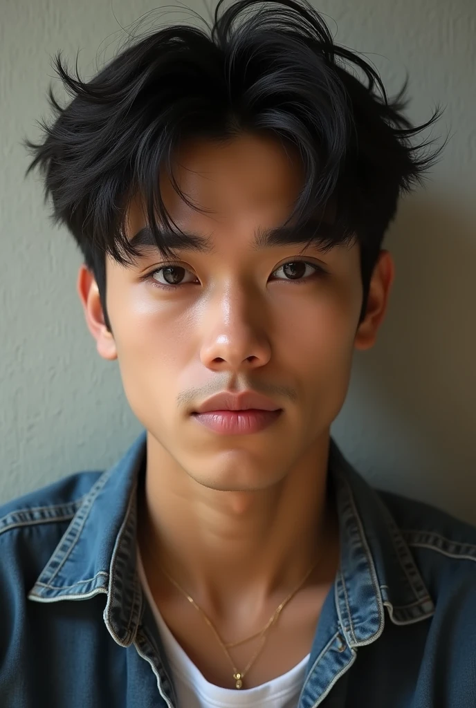 I want a Japanese Jordanian boy , student , adolescent , handsome , white and very attractive realistic .