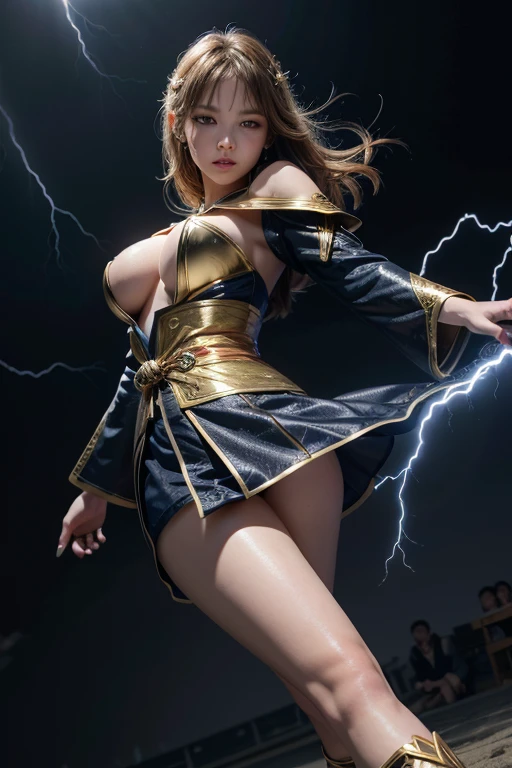 Big Tits,Big Ass,
Thunder God Costume 1. Armor-style kimono:
• Design: To express the power of the thunder god、The kimono will be designed to resemble armor.。The fabric of the kimono、It is thick and shiny, with a blue and gold base.。Lightning bolt patterns embroidered on the shoulders and chest、It reflects light and shines with every movement。
• Sleeves and hem: wide sleeves、It is cut with sharp lines reminiscent of lightning.。The hem also has a sharp angled design.、It is designed to look like lightning every time it sways in the wind.。
2. band:
• Decoration: bandには金色の稲妻模様が刺繍され、In the center, as a symbol of thunder、Comes with glittering jewels and metallic embellishments。bandの端は長く垂れ下がり、The lightning bolt design gives it movement.。
3. accessories:
• Thunder Earrings: She wears gold lightning bolt earrings。Every time it sways near your ear, it reflects the light.、Symbolizes the mystical power of the god of thunder。
• Bracelets: Gold metallic bracelets on both arms、There is also a small lightning bolt engraved on it.。
4. foot:
• Boots: Wears blue and gold armor-like boots。The boots have sharp lines running through them.、It represents the power of lightning.。
Raijin Makeup 1. skin:
• Highlights: skinはわずかにブロンズ調にし、Use gold highlights to capture the light。This、Creates the effect of lightning energy emanating from the entire body.。
2. eye make up:
• Eyeshadow: Use blue and gold eyeshadow on your eyes.、Draws sharp lines like lightning bolts。By emphasizing the corners of the eyes、Creates a sharp look。
• Eyeliner: Use gold eyeliner、Adds more power to the eyes。Draw a lightning bolt-shaped line from the inner corner of the eye to the outer corner.。
3. lips:
• Color: lipsはゴールドまたは青みがかった色で塗り、Finish with a glossy lip gloss。Give it a lightning-like brilliance、Gives a mysterious impression。
4. others:
• Face paint: Painted with lightning bolts on the forehead and cheeks、Highlights the symbol of the god of thunder。Gold and blue paints are best。
