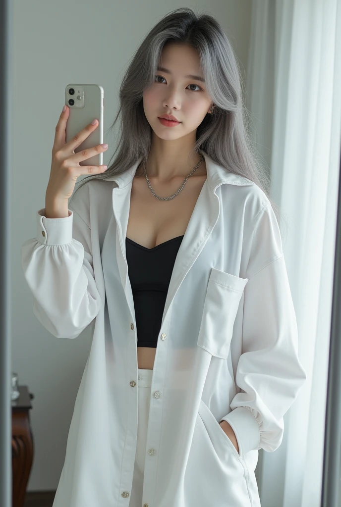 ((top-quality、8K、masterpiece:1.3))、((1womanl))、((A Japanese Lady))、((A MILF))、((45 yers old))、((slim figure))、((Female Ophthalmologist))、((Detailed eye examination room))、((Office Desk))、((Detailed office chair))、((Sitting on an office chair))、((beautifully detailed hair))、((Float NovaFrogStyle))、((Black hair Long hair))、((Extraordinary beauty))、((Beautiful and ultra-detailed face))、((Smiling kindly))、((Detailed lab coat))、((Beautiful and detailed scruff))、((Detailed necklace))、((Beautiful and detailed hands))、((Detailed long skirt))、(( Pulling up a skirt))、((Beautiful and detailed thighs))、((Luxurious and detailed white panties))、((Detailed beautiful legs))、