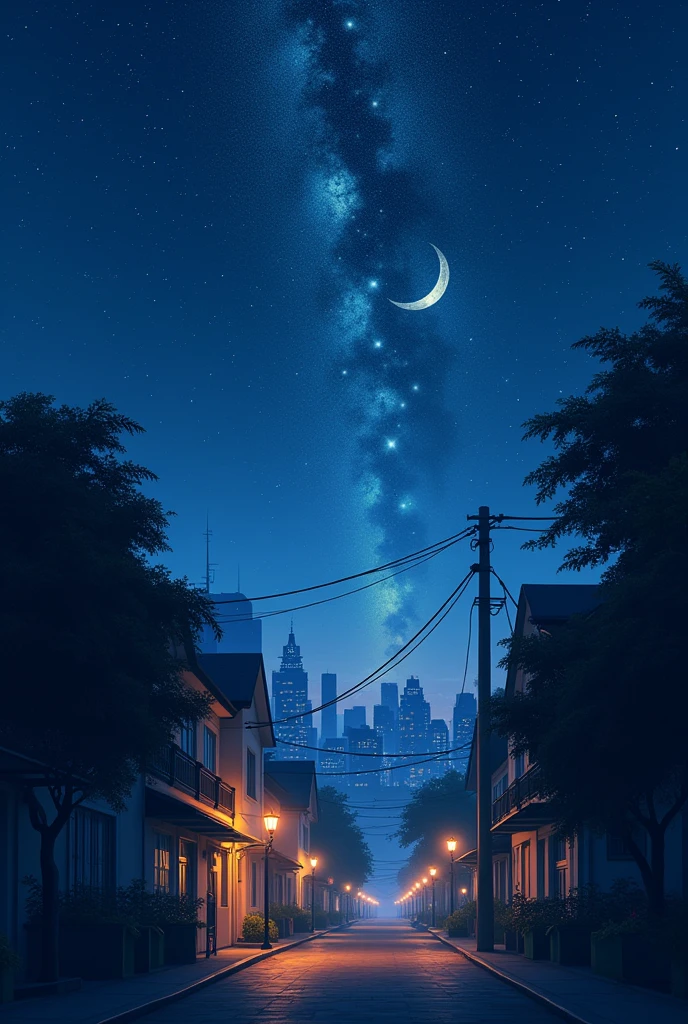summer、Mysterious City、Beautiful starry sky、Healing、quiet night