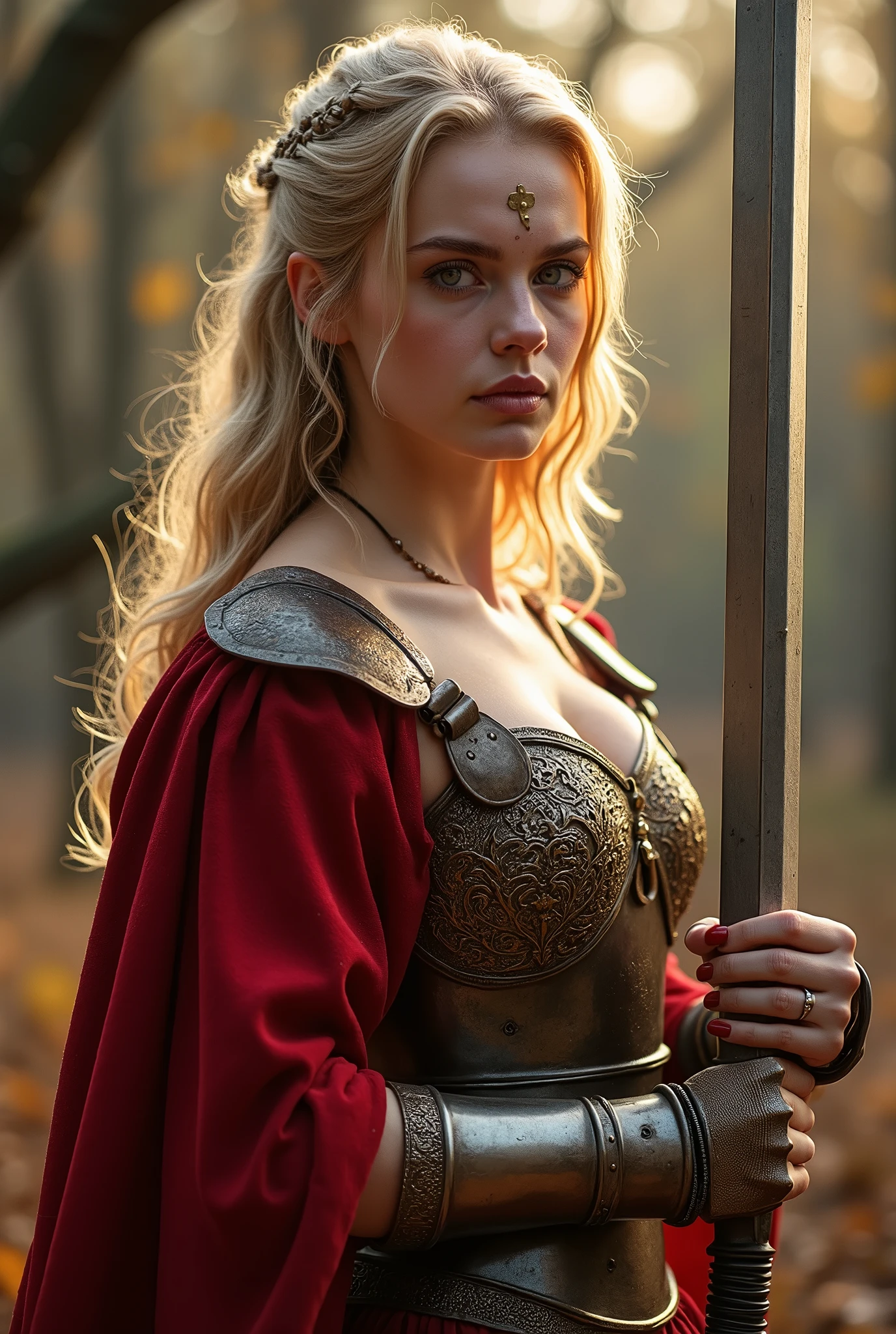 Queen of the year 415 AD.c. blonde fighter
