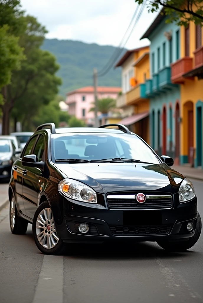 Fiat siena ELX 2009 black car Brazil 