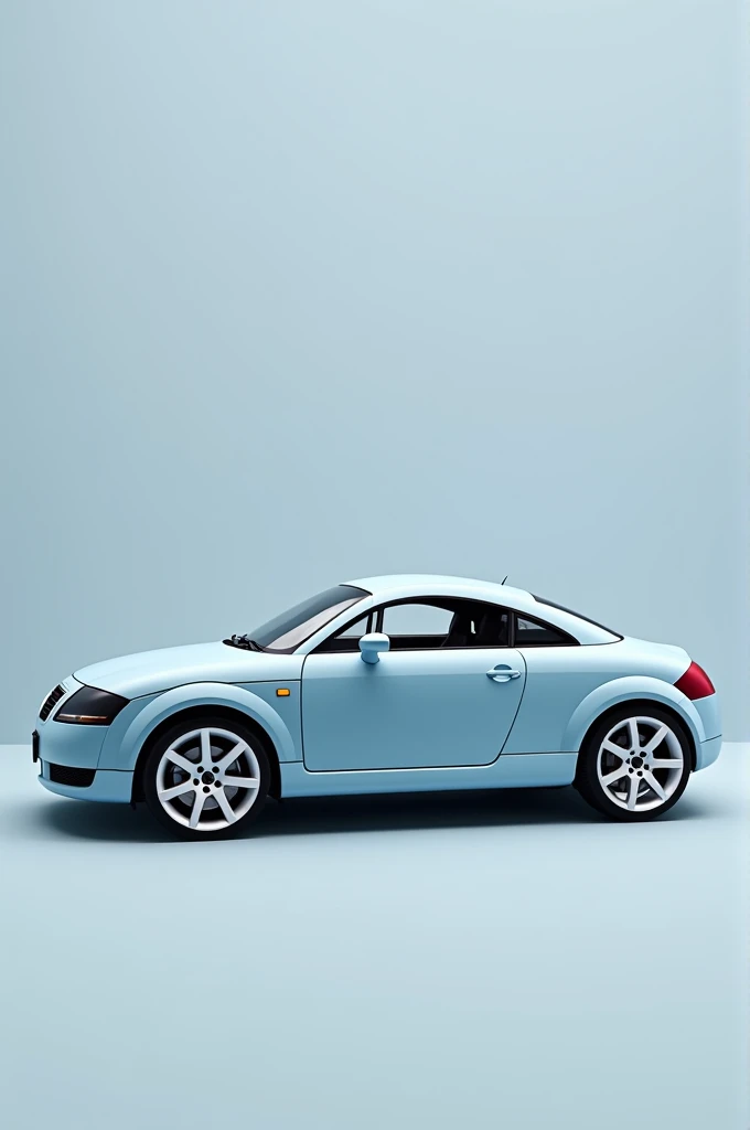 Audi TT 8n from 2002 in light blue matt with white rims