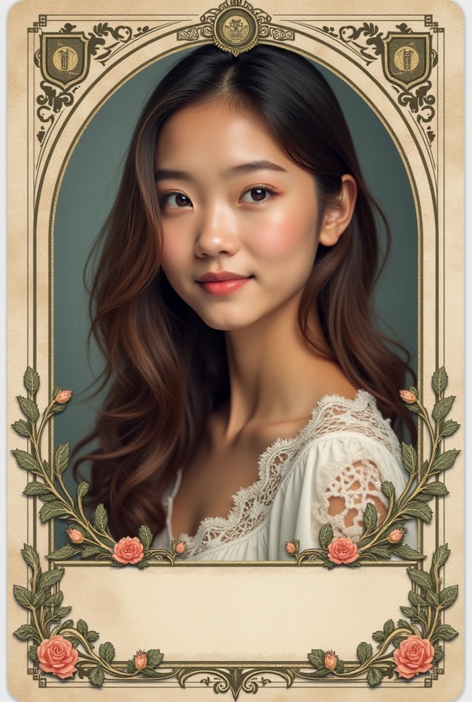Create a student ID card with beautiful details. I want it horizontally