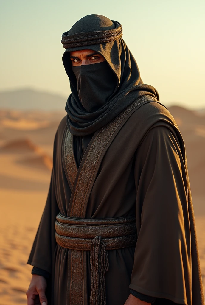 Arabic man with coverd face