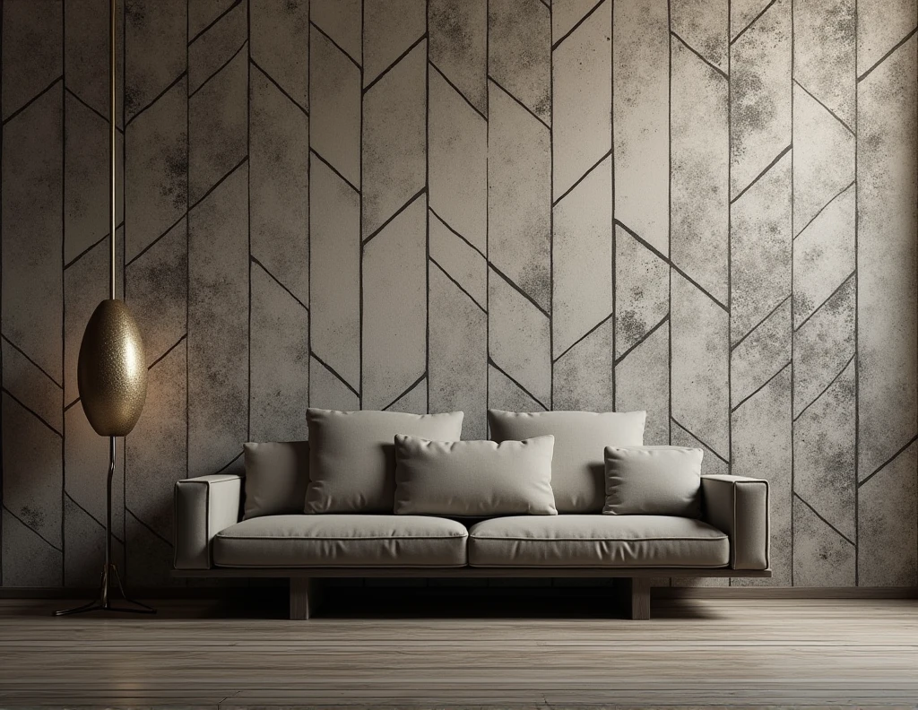 Goth wallpaper with elements of old dembow and a minimalist touch in neutral and light colors