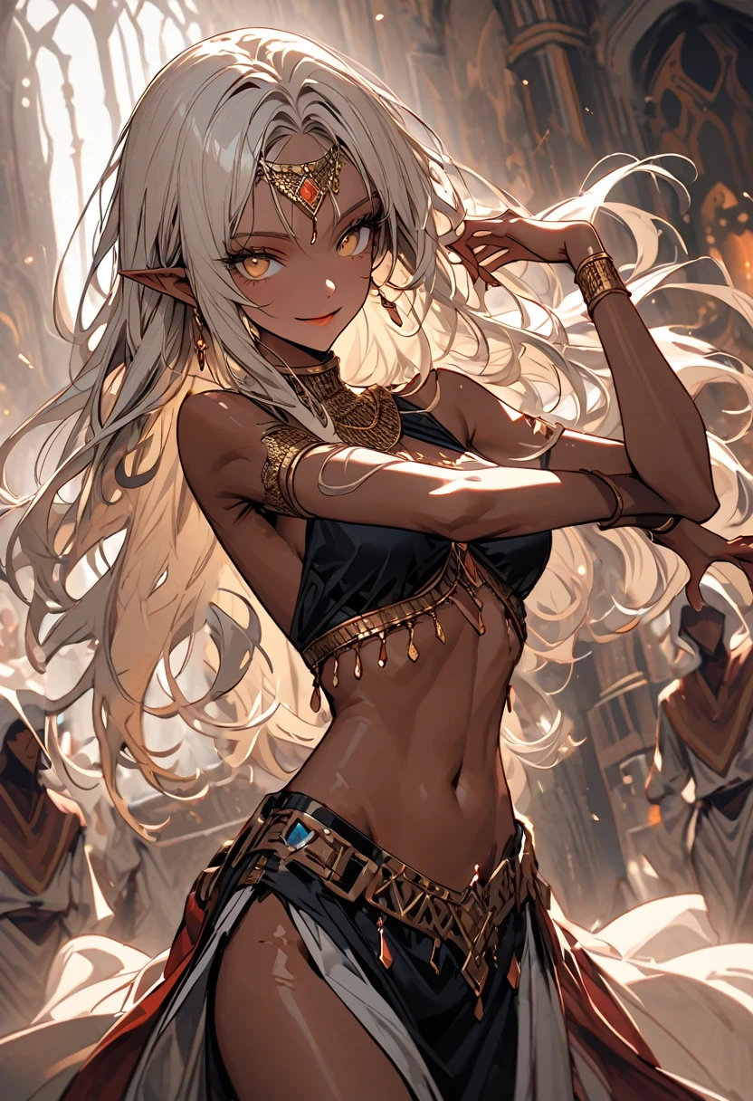 hands on hip, arms on hip, female, copper skin