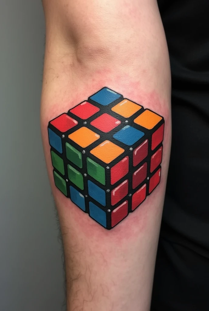 Asthetic Rubik's Cube Tattoo