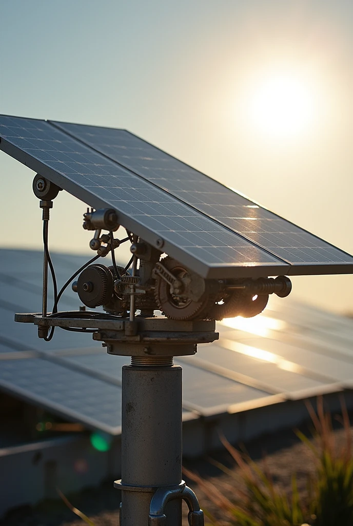 Development of a non-electrical device for tracking the movement of the sun for movement of the solar panels, increasing their efficiency.