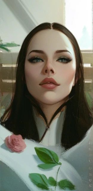 ((cartoon painting)), Beautiful blonde 