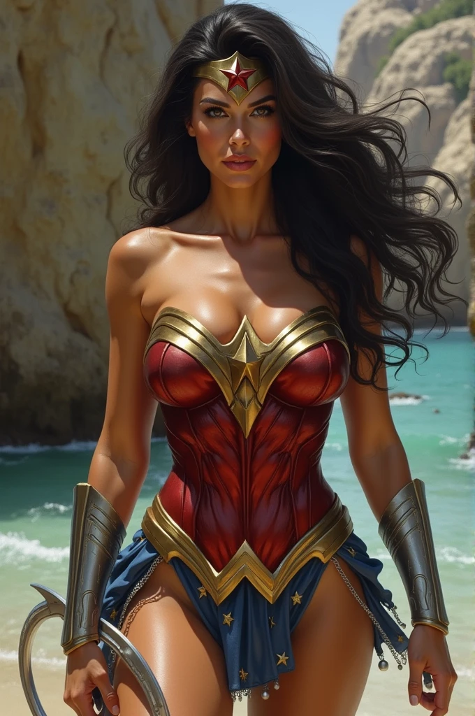 Wonder Woman naked and with exposed nudity