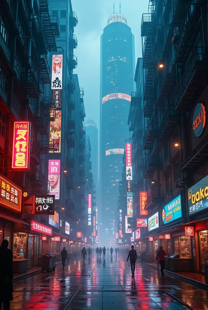 Game CG wallpaper，A Hong Kong Cyber City in the Rain,8k ultra-clear picture quality