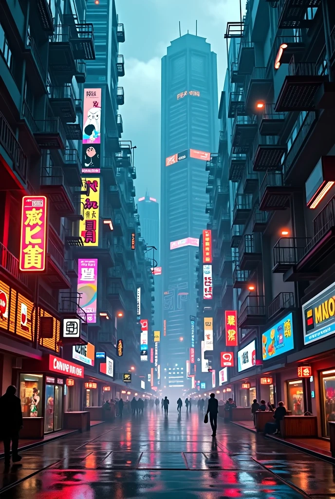 Game CG wallpaper,A Hong Kong Cyber City in the Rain,8k ultra-clear picture quality