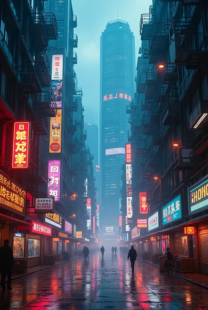 Game CG wallpaper，A Hong Kong Cyber City in the Rain,8k ultra-clear picture quality