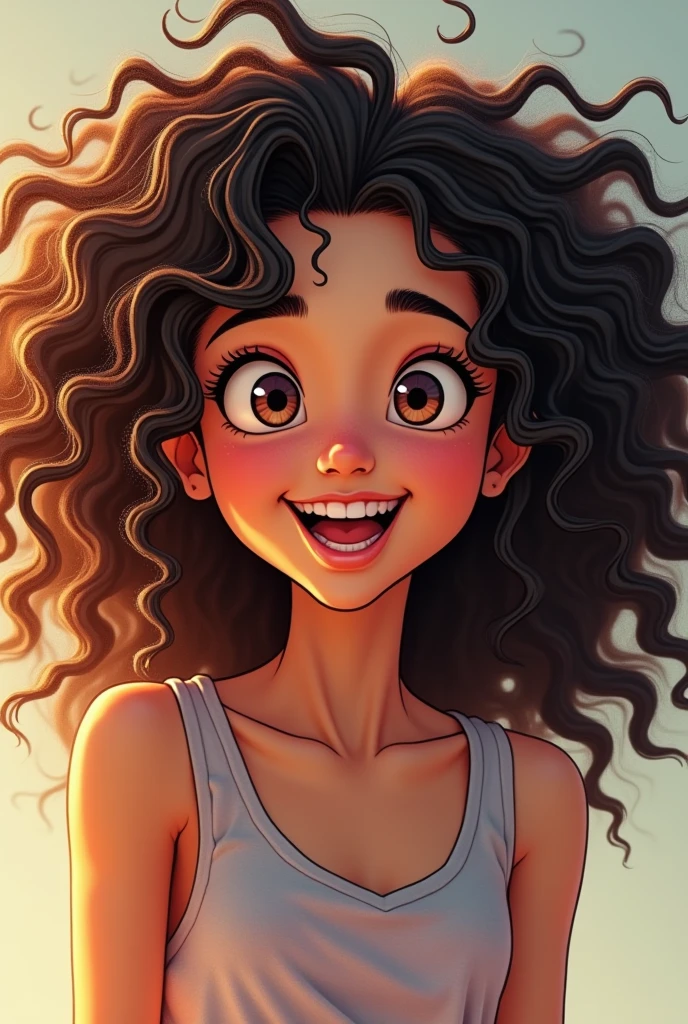 Hot curly haired