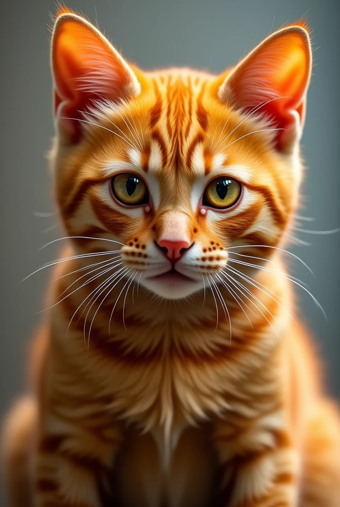 Orange cat piercing