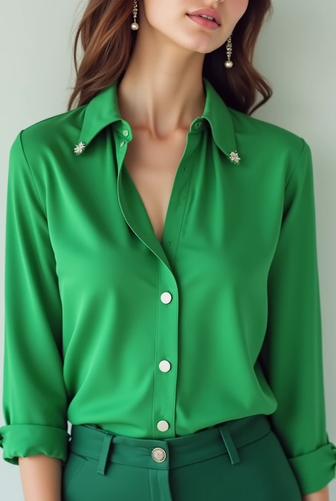 Women's green blouse