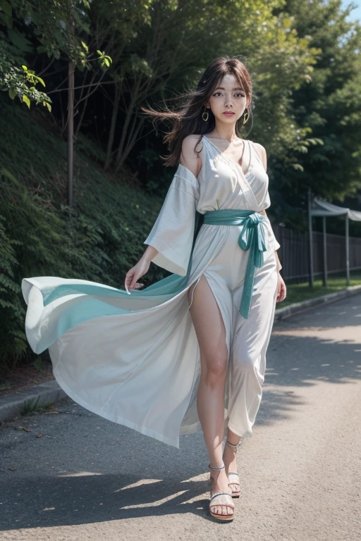 Big Tits,Big Ass,
Wind God Costume 1. Lightweight Robe:
• Design: In a long robe made of thin fabric、The base color is pale green and blue.。The robe is made up of several layers.、The design is light and airy, and will flutter up whenever the wind blows.。
• Sleeves and hem: wide sleeves、Designed to let the wind through。The hem is cut with an irregular line.、Flowing patterns are drawn to represent the movement of the wind.。
2. Belt:
• Decoration: Simple but、風をイメージしたシルバーの装飾が施されたBeltを巻きます。Beltには小さな風車や風を象徴する飾りがぶら下がり、It produces a soft sound as you move.。
3. accessories:
• Feather earrings: Wearing light, slender feather-motif earrings。The wings swaying in the wind、The wind god symbolizes freedom and elegance。
• Armband: On both arms、Wear a silver armband engraved with a swirl pattern to represent wind.。
4. foot:
• Sandals: Featuring a delicate strap、Wear sandals that are as light as the wind。The sandals have small bells or wind chimes attached to them.、Every time you walk, a gentle sound is heard.。
Fujin Makeup 1. skin:
• Highlights: skinは明るいトーンを基調にし、With pale blue and silver highlights、風がskinを撫でるような光の反射を演出します。
2. eye make up:
• Eyeshadow: Use light blue or green eyeshadow on the eyes.、Draw curved lines that evoke the flow of wind.。Gives clarity to the eyes、Expressing the lightness of the wind。
• Eyeliner: Use silver eyeliner、Draw a line that gently rises towards the outer corner of the eye to emphasize the movement of the wind.。
3. lips:
• Color: lipsには薄いピンクやベージュを使用し、Finished in a natural color。Use a light gloss、Gives the image a wind-moisturized texture.。
4. others:
• Face paint: Add curvy silver and blue paint to the cheeks and forehead to represent wind.。Designs that express swirls or wind flow are ideal.。
