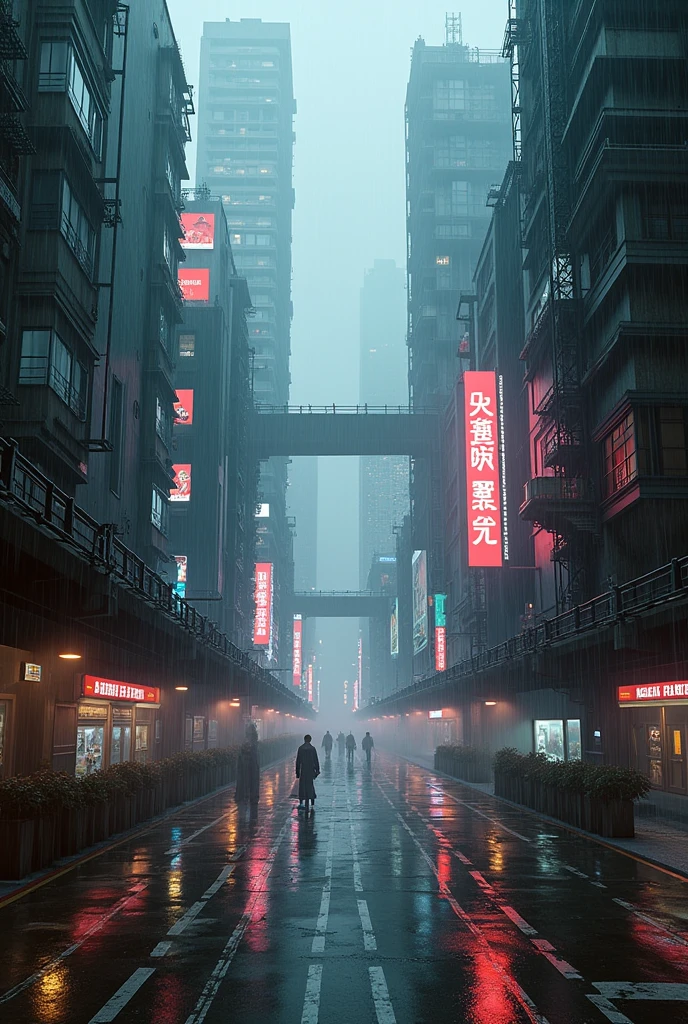 Photographic grade,Movie quality,Game CG wallpaper,A Hong Kong Cyber City in the Rain
