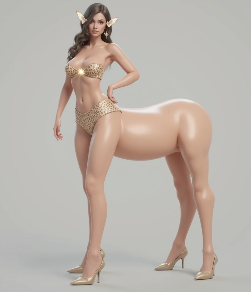 A MATURE WOMAN, HUGE FAKE , (BEAUTIFUL FACE), (RGB), ( sexy leopart BRA), (HIGH HEELS), (PERFECT BODY:1.2), (LONG LEG), (FULL BODY:1.3), FRONT, (STANDING:1), SEXY BODY, EXPOSE MUSCLE ABS, UHD, 8K, 1080P.
