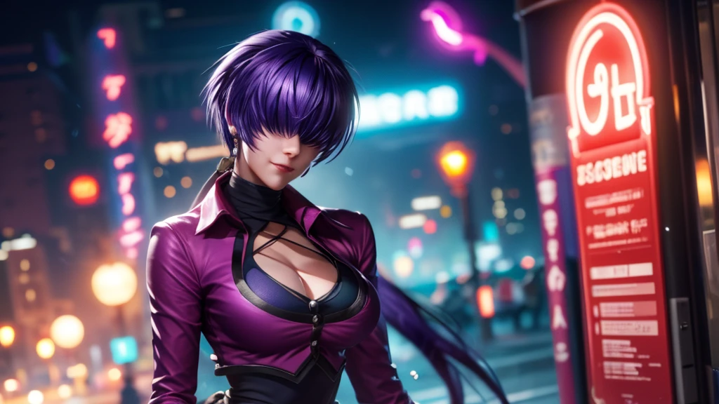 (at night), alone, in a video game scene a background of a beautiful city during the day raining, standing at attention, purple hair, ((purple hair)), 1 girl, alone, 20 years old, young woman, perfect hands and beautiful with perfect fingers, beautiful long legs, perfect legs, beautiful body, beautiful nose, beautiful character design, perfect face, look at the viewer (focusing on the entire character), closed mouth, Light_Smile, official art, CG wallpaper unity 8k extremely detailed, perfect lighting, bright and colorful front lighting, glowing skin (masterpiece: 1.0), (best quality: 1.0), ultra high resolution, 4K, ultra detailed photography, 8K, HDR, high resolution, nonsense: 1.2 , Kodak portra 400, film grain, blurred background, bokeh: 1.2, lens flare, (vibrant_color: 1.2), professional photography, (beautiful_face: 1.5), (narrow waist),
