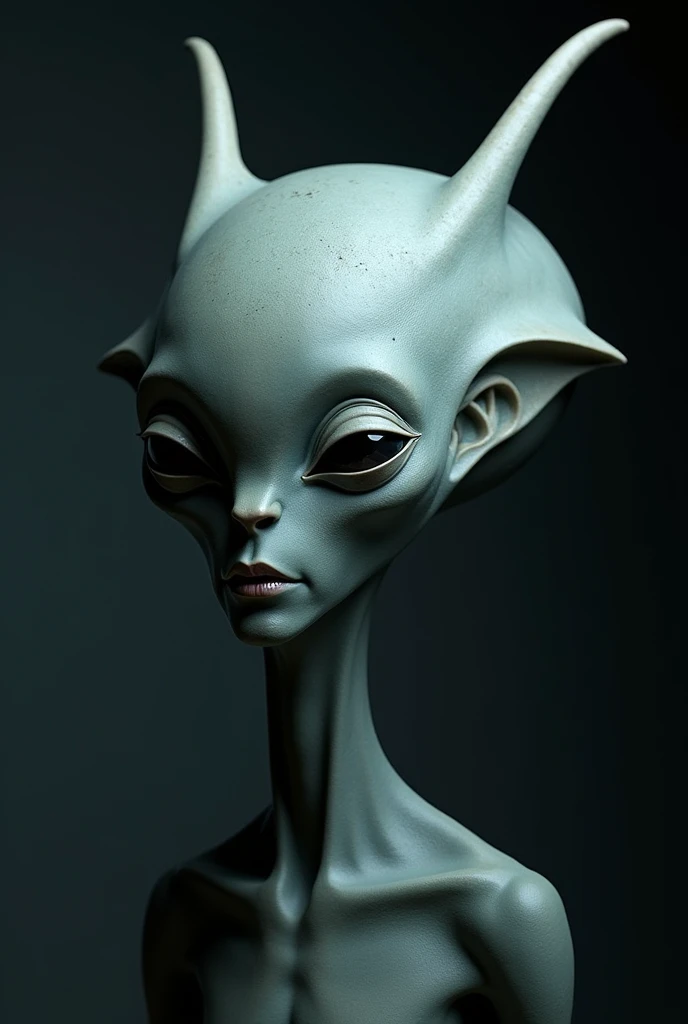 Alien man head with antennas