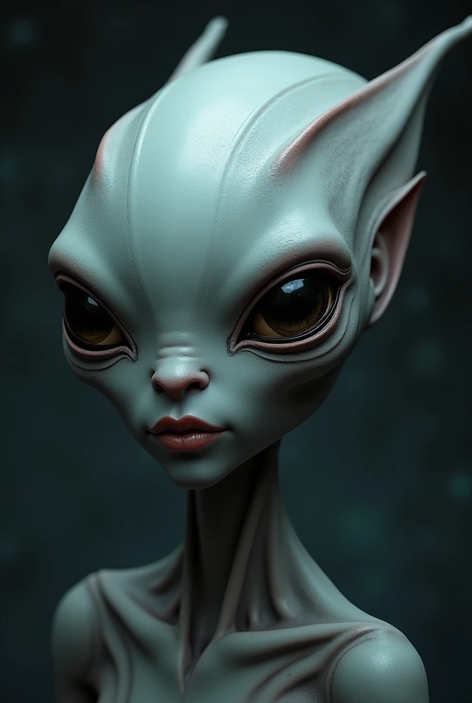 Alien man head with antennas
