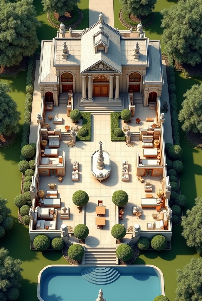 Make a floor plan of a beautiful house
