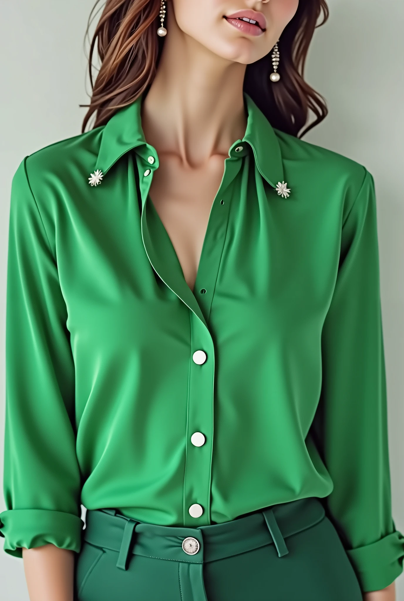 Women's green blouse
