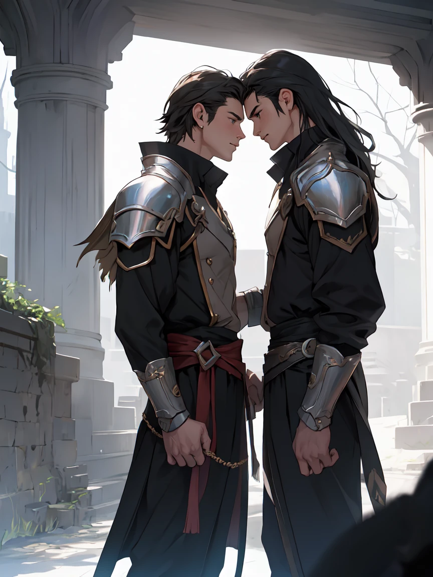 fight, 30generation, Man glaring at another, 2 men, Beautiful Youth, profile, Face to face, Are standing, Fantasy,