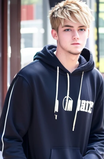 basketball,university student,expensive,Half Japanese、Half British,Shortcuts(Hairstyle,2 Blocks),Muscular,1,beard,blonde,Gentle expression,Quiet,good person,basketball部,Fashionable hoodies,jeans,blue eyes,double eyelid,Honor student,snow,Winter clothes,Looks like Luka Doncic