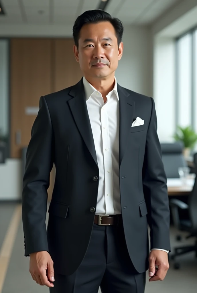 asian man with office clothes looks realistic

