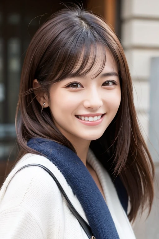 30-year-old female cool smile