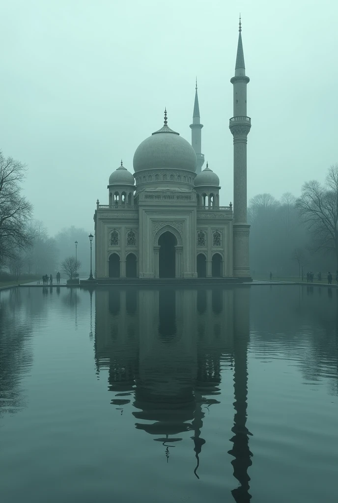 Finally the water entered the mosque but there were no people