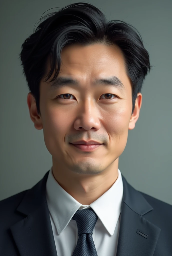 asian man with office clothes looks realistic no background, 2 with mid long hair