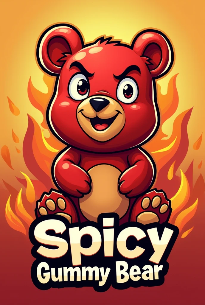a logo for a spicy gummy bear business