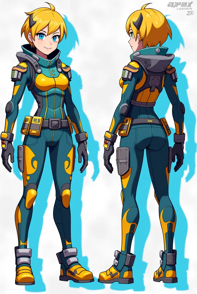 Crea un papercraft para armar de wattson de apex Legends 
