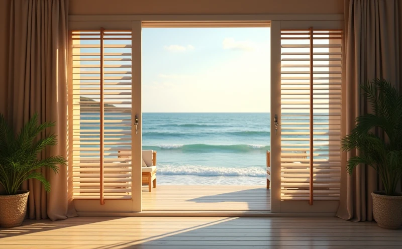 Soft venetian blinds,seaside