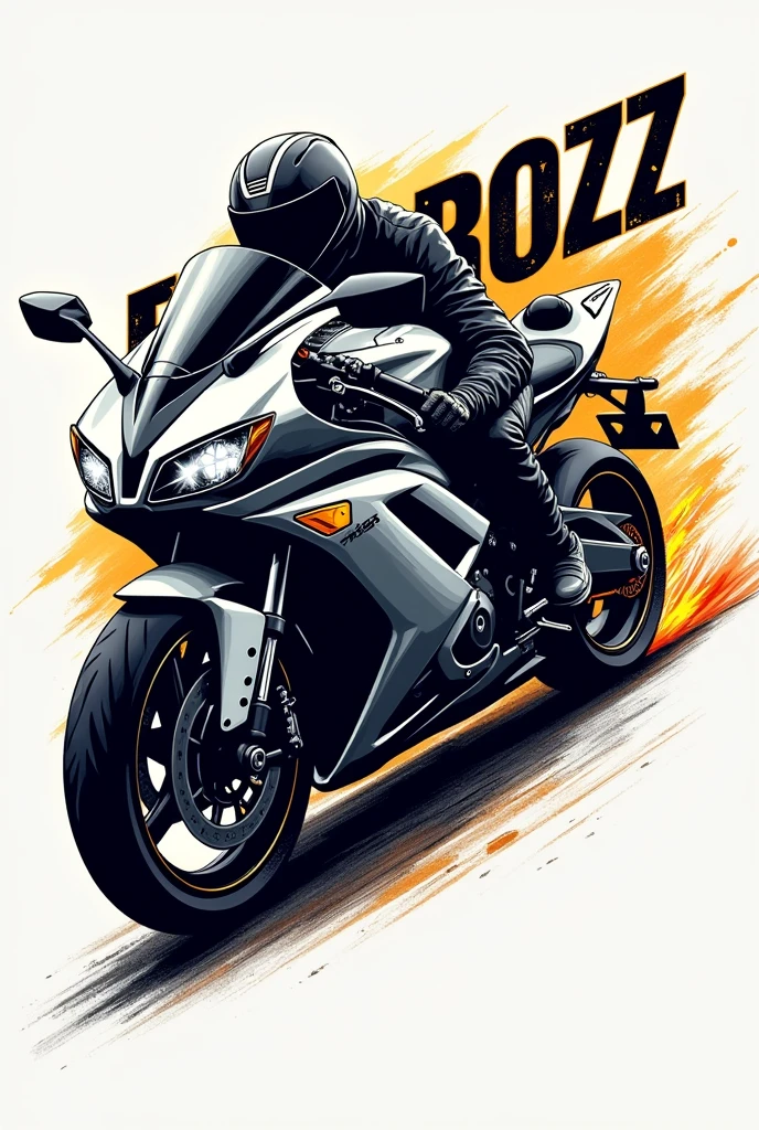 Create lettering Logo Text : Endrozz Gandozz, theme drag moto Racing brand kawasaki ninja R and Not Background