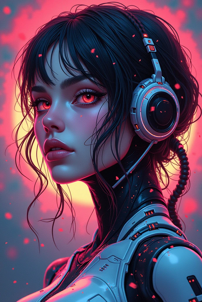 (masterpiece:1.2),(Highest quality),(Super detailed),(Ultra-high resolution),(Best illustrations),8k,wallpaper,Beautiful female cyborg,whole body,psychedelic,Vector art,Layered textures,progressive,pop,sf,cyber punk,Super sexy:2.0