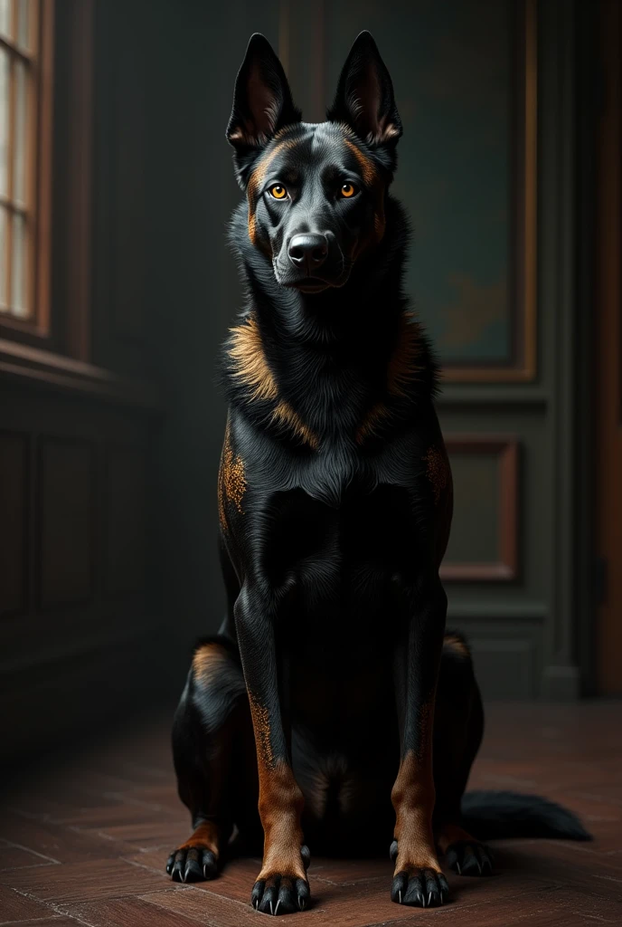 Black butler Belgian malinois with bronze shading