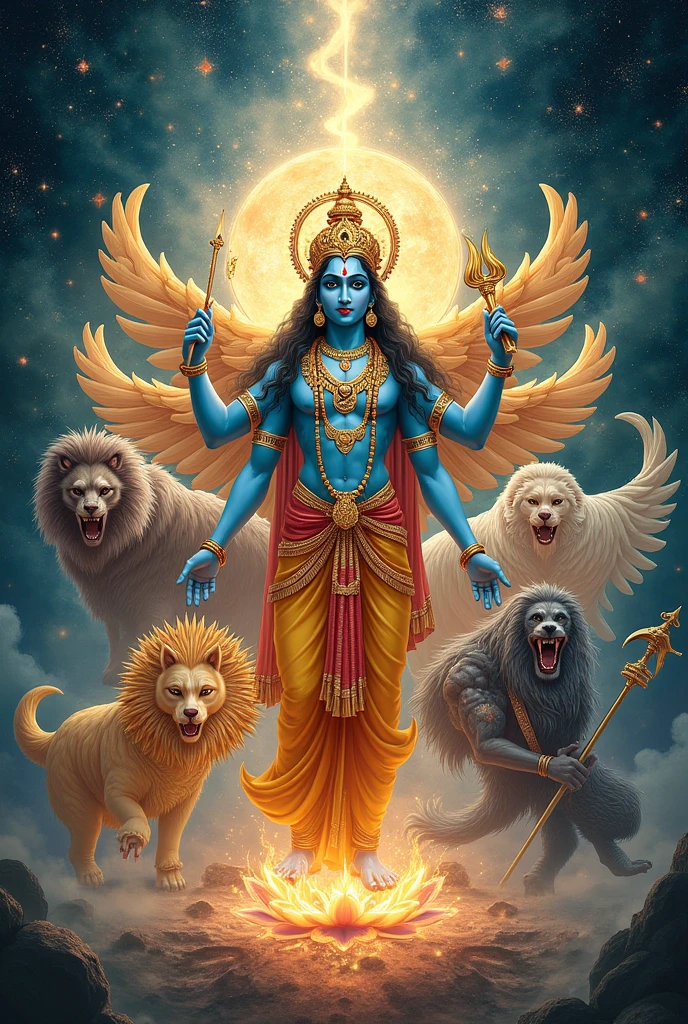 Lord Vishnu's all avatar in one frame