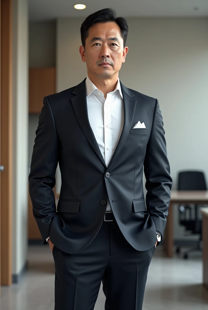 asian man with office clothes looks realistic 

