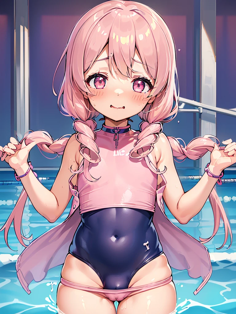 ,(((For womenレースパンティー,((open crotch pantie)),transparent,Erotic lingerie,Big size,Open crotch underwear))),Highest quality、High resolution、Detailed Background、(Beautiful face in every detail:1.4)、Anatomically correct、(Detailed facial expressions)、(fine grain:1.2)、 beauty、cuteカラーの髪色、Braided Ponytail、Braided bob cut、Braided twin tails、Navy School Swimsuit、(Flat Chest)、Perfect body line、Thick thighs、Please show me your whole body、
(Five beautiful girls in pink school swimsuits having fun in the school pool:1.5)、
Big smile、Laughing with your mouth open、My whole body is wet、My hair is wet too、Fun atmosphere、Embrace each other、cute仕草、cute,,(((ベルトとストラップ付きのFor women下着セット,Metal Chain,Sexy Lingerie,4 Piece Set,Porn Wear,Nightclub Temptation,For women))),((((Wearing a Japanese festival happi coat))))),(The pussy line appears),