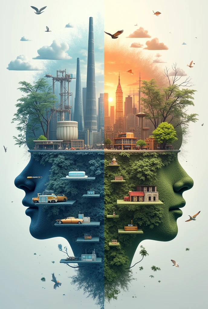 All in one image, realistic and pretty:
Primary sector Secondary sector Tertiary sector Quaternary sector
