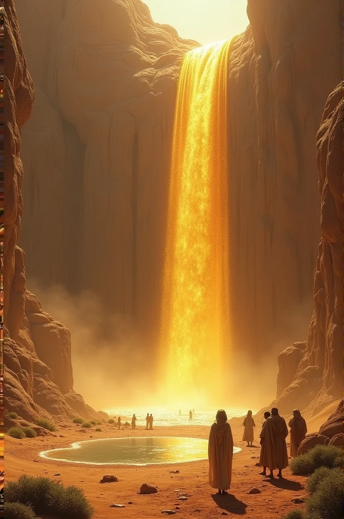 Beer waterfall in the desert
