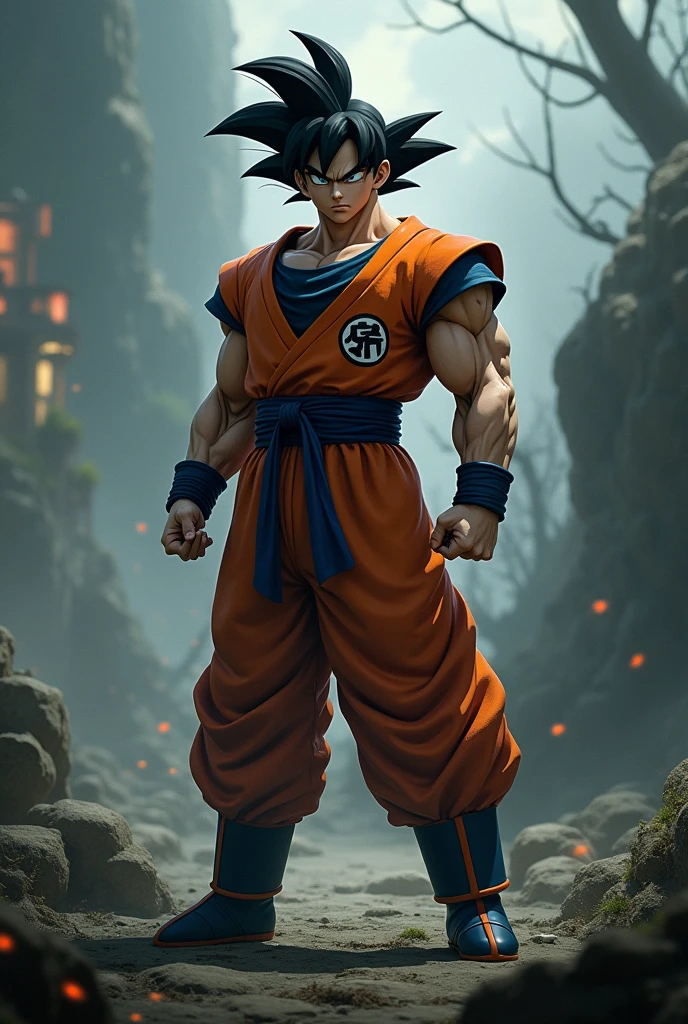 Goku, live aciton, Realist, human, dark fantasy